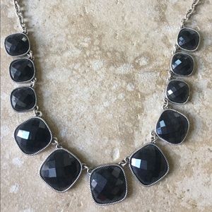 Premier design black statement necklace